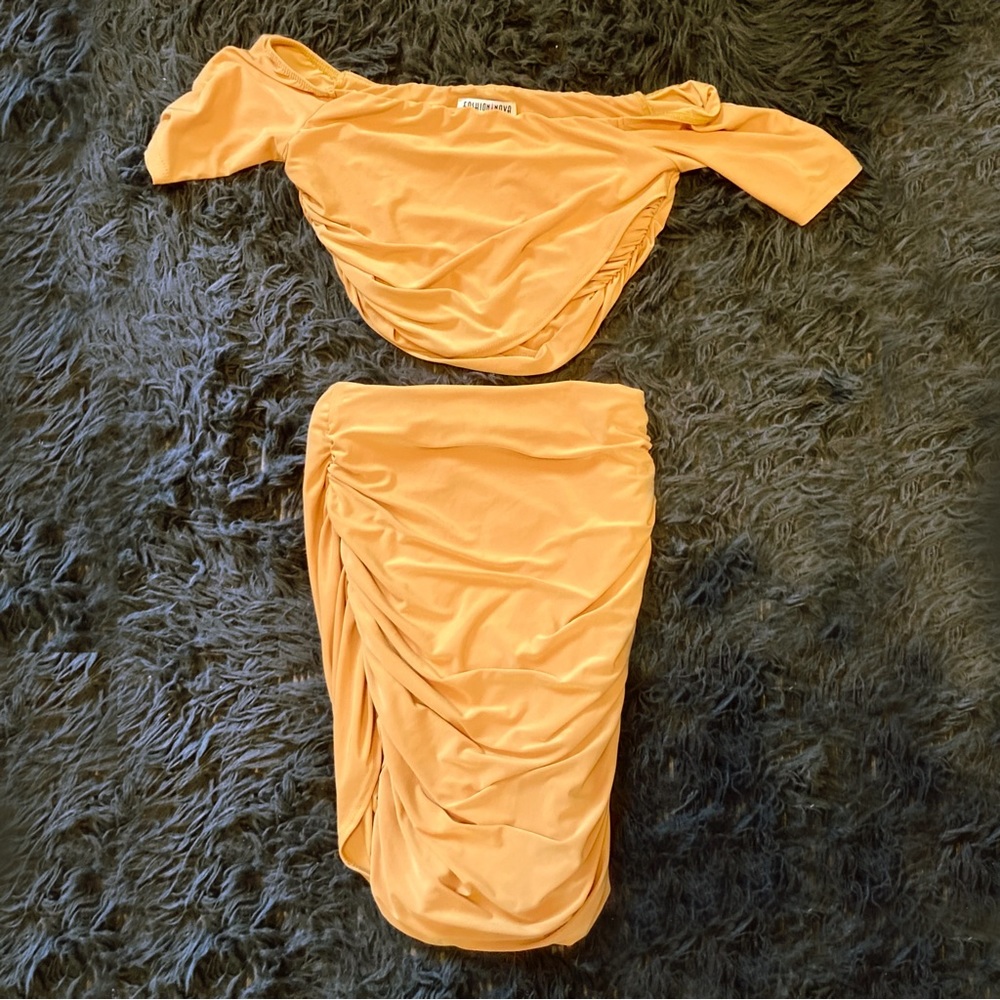 Fashion Nova Mustard Yellow Matching Set